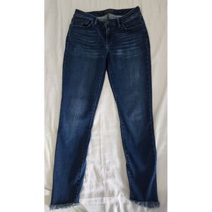 Lucky Brand Lolita Super Skinny Jeans Women's Blue Raw Hem Denim Size 4/27 EUC